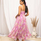 FIORRA Women's Light Pink Georgette Floral Printed Dress - Swadesiicart