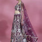 House of Panchhi Burgundy Net Sequinse Work Lehenga & Blouse with Dupatta | Swadesiicart