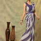 Purple Polyester Solid Ready to Wear Saree with stitched Blouse - Aayan | Swadesiicart