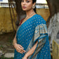 Joban Fashion Peacock Crepe Chiffon Pure Handloom Banarasi Silk Saree | Swadesiicart