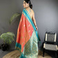 Joban Fashion Peach Banarasi Soft Silk Woven Saree | Swadesiicart