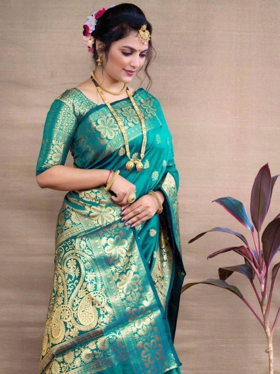 Anouk Woven Design Zari Banarasi Saree | Swadesiicart