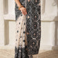 Shree Shyam Fashion Linen Cotton Black & Cream Saree