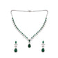 Nuyug Celestial Emerald Cubic ZIrcon Necklace Set | Swadesiicart