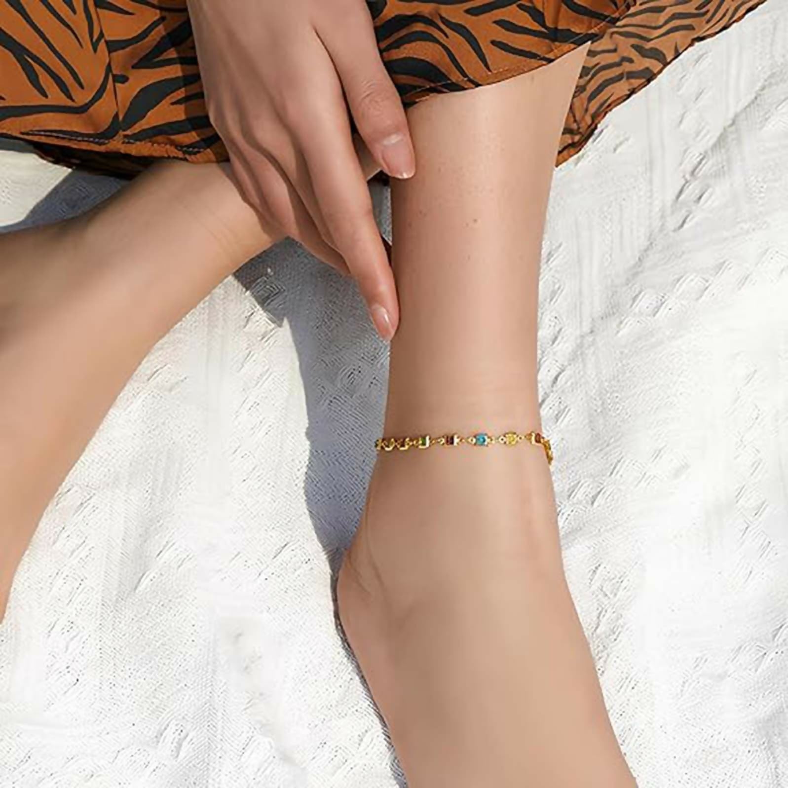 Joban Fashion Golden Alloy Anklet For Girl | Swadesiicart