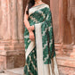Joban Fashion Emerald Green Banarasi Katan Pure Handloom Banarasi Silk Saree | Swadesiicart