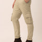 Jainish Men's Casual Cotton Solid Cargo Pants ( KGP 154 Beige ) - Swadesiicart
