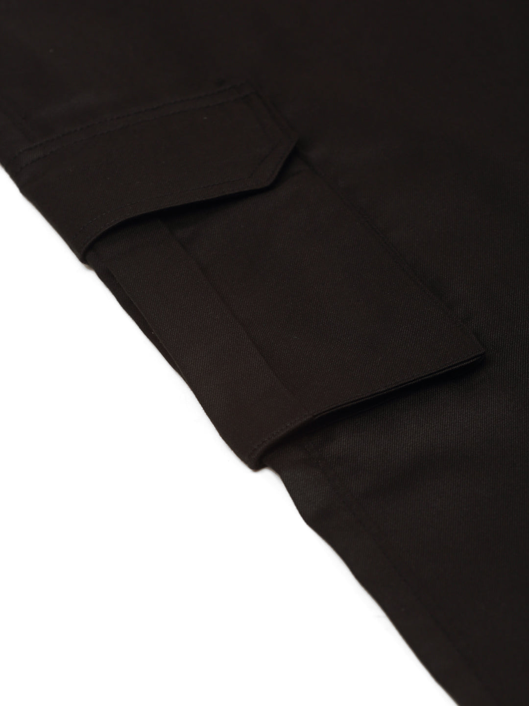 Jainish Men's Casual Cotton Solid Cargo Pants ( KGP 154 Black ) - Swadesiicart