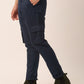 Jainish Men's Casual Cotton Solid Cargo Pants ( KGP 154 Navy-Blue ) - Swadesiicart