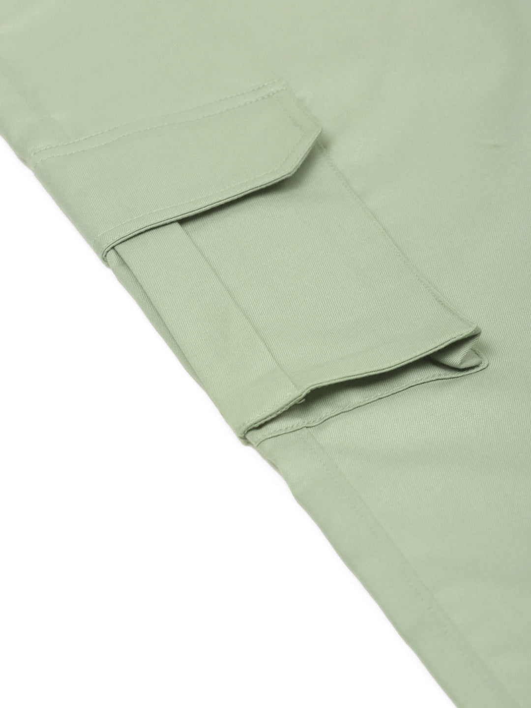 Jainish Men's Casual Cotton Solid Cargo Pants ( KGP 154 Pista-Green ) - Swadesiicart