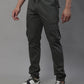 Jainish Men's Casual Cotton Solid Cargo Pants - Grey - Swadesiicart
