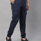 Jainish Men's Casual Cotton Solid Cargo Pants - Navy Blue - Swadesiicart