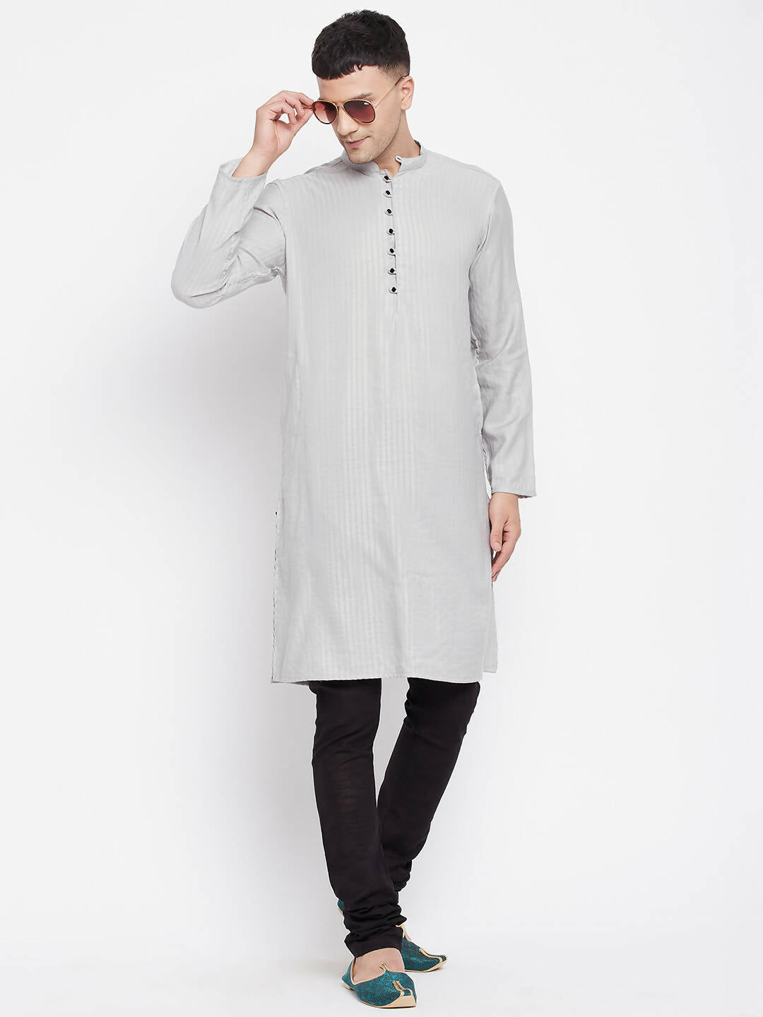 Even Apparels Beige Rayon Men's Kurta With Band Collar | Swadesiicart