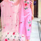 The52 Pink Women's Gorgeous Printed Viscose Fabric Straight Kurta Pant with Dupatta Set - Swadesiicart
