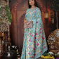 Shree Shyam Fashion Linen Cotton Sky Blue Saree