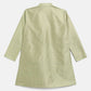 Ahalyaa Green Poly Silk Gold Print Kids Kurta Churidar Set For Boys | Swadesiicart