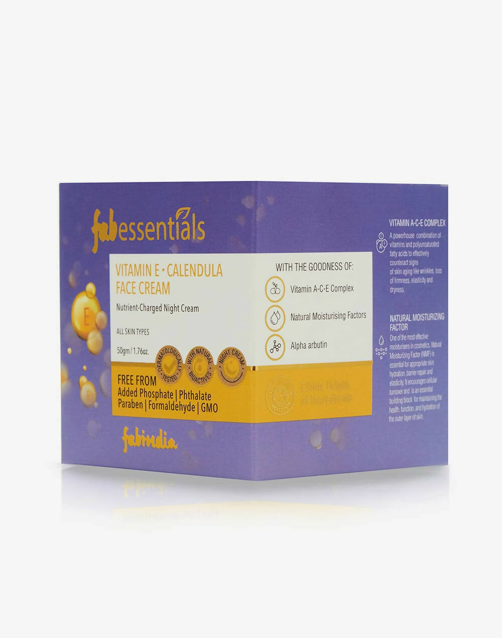 Fabessentials Vitamin E Calendula Night Cream - Swadesiicart