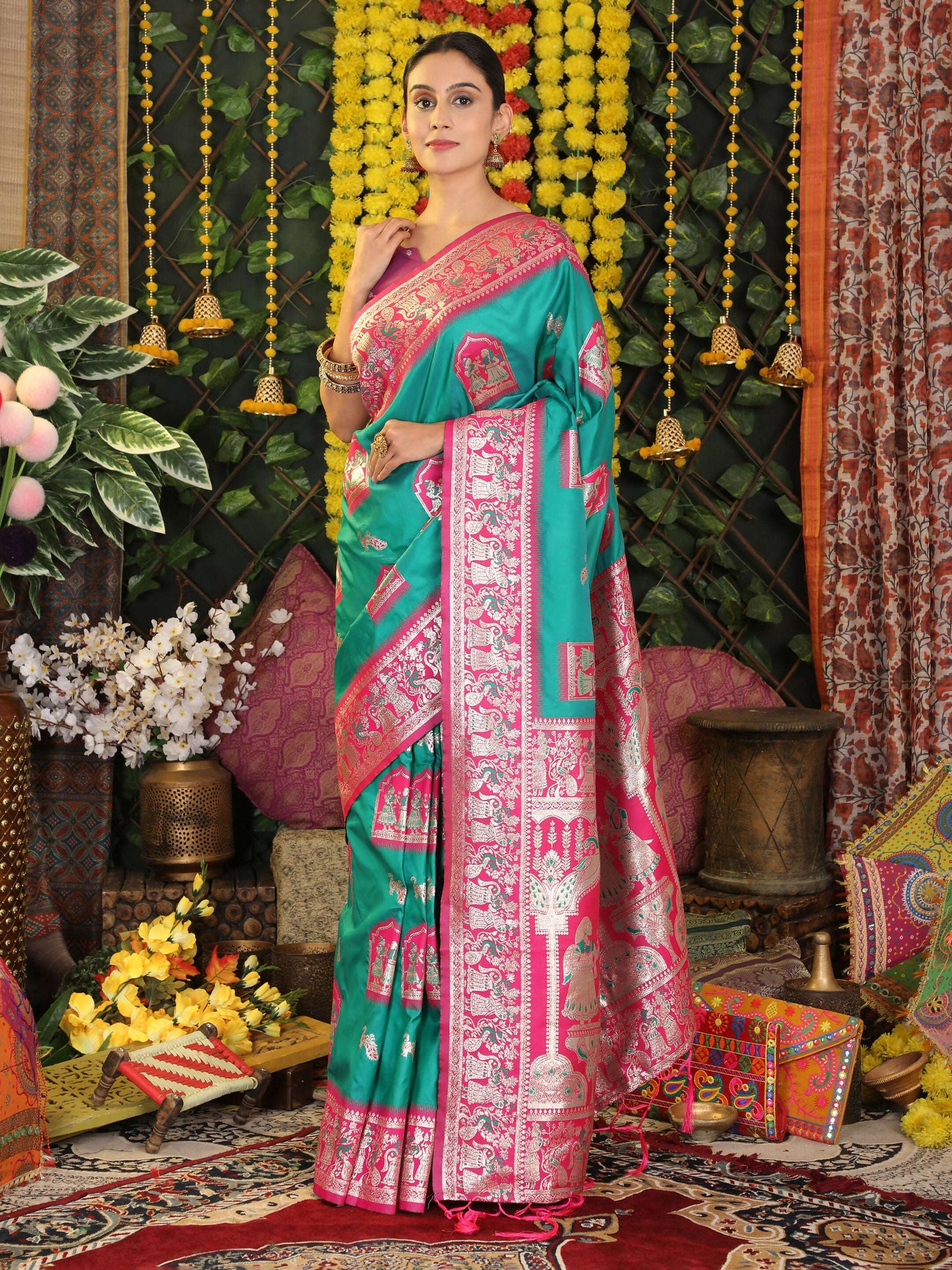 Shree Shyam Fashion Silk Sea Green Saree