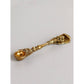 eCraftIndia Gold-Toned Ethnic Carved Brass Long Stick Diya with 1 Wick for Pooja Room | Swadesiicart
