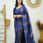 Partywear Designer Blue Banarasi Silk Fancy Saree - Starwalk | Swadesiicart