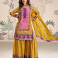 Aarshi Fashions Yellow Heavy Crepe Digital Print Full Stitched Palazzo Suits