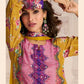 Aarshi Fashions Yellow Heavy Crepe Digital Print Full Stitched Palazzo Suits