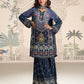Aarshi Fashions navy Blue Heavy Crepe Digital Print Full Stitched Palazzo Suits