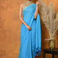 Very Much Indian Pure Mul Cotton Handloom Saree - Sky Blue | Swadesiicart