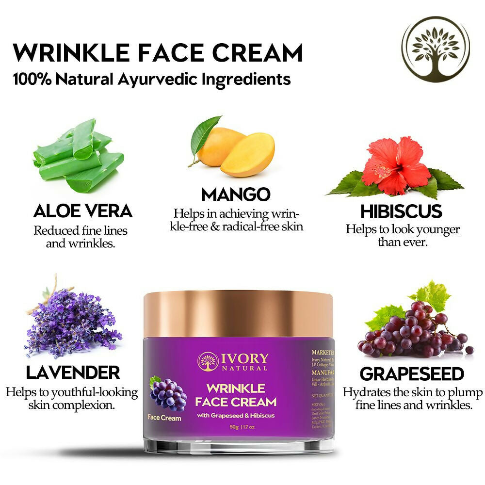 Ivory Natural Wrinkle Face Cream For More Radiant And Youthful Look | Swadesiicart