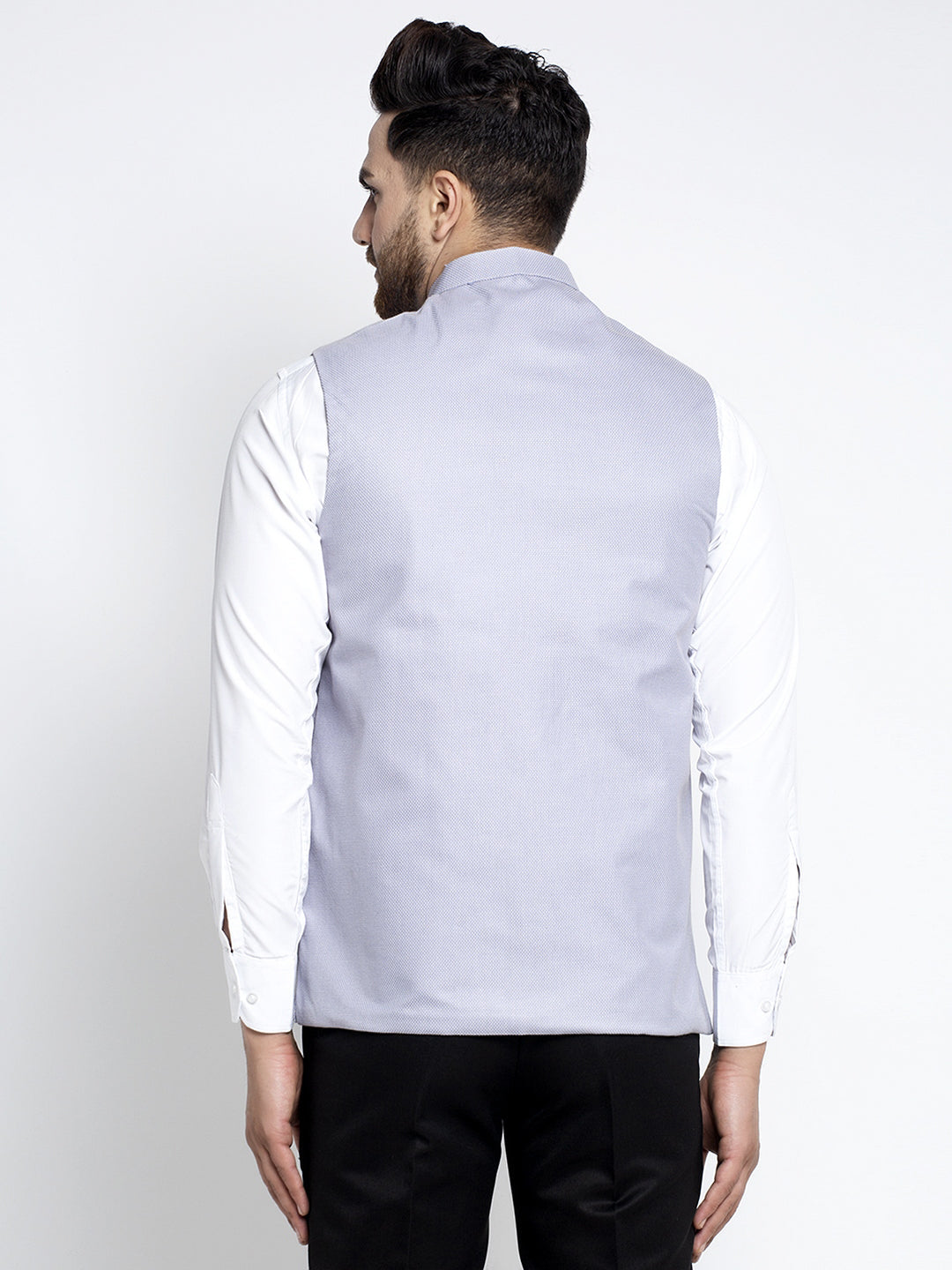 Jompers Men's Blue Nehru Jacket | Swadesiicart