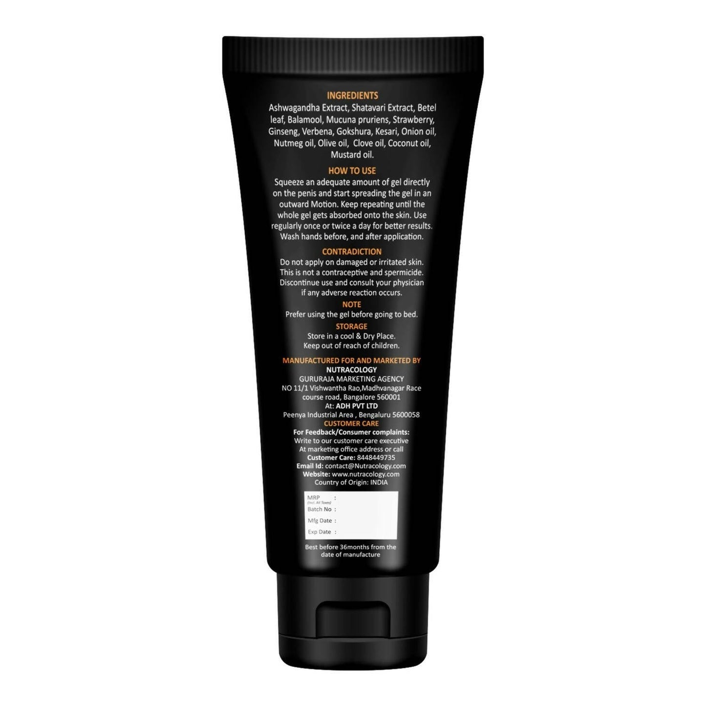 Nutracology Prolongex Gel For Strength & Power - Men - Swadesiicart