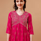 Alia Cut Embroidered & Printed Kurta With Pant & Dupatta, Multicolor - Hiral Fashion