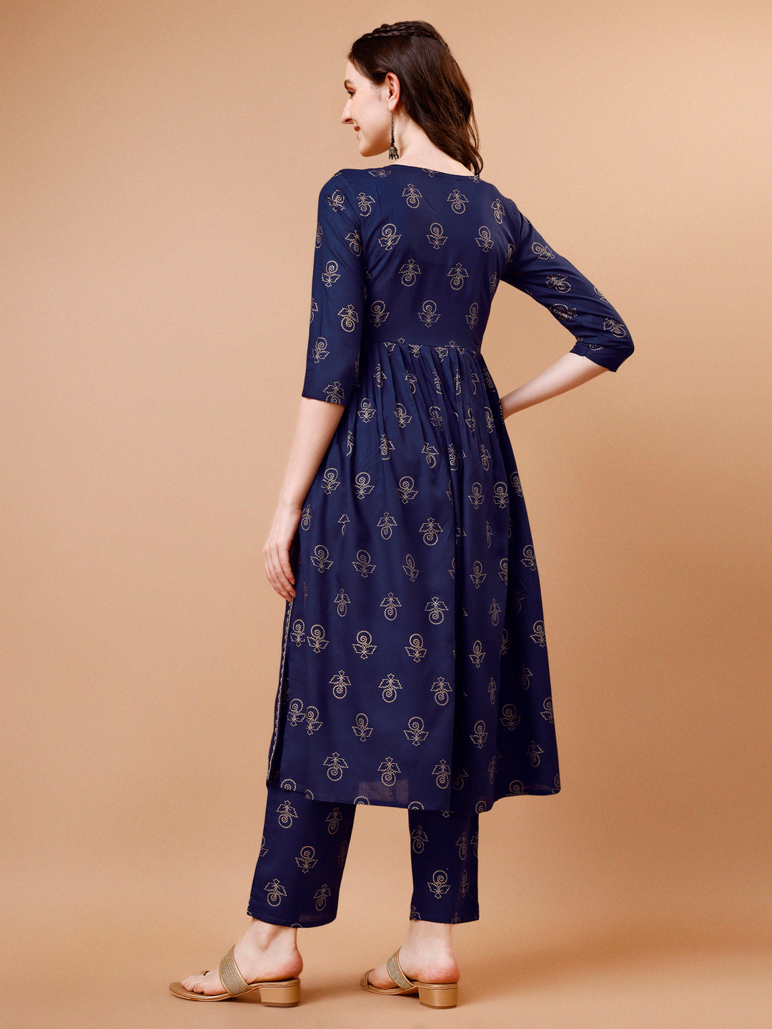 Alia Cut Embroidered & Printed Kurta With Pant & Dupatta, Multicolor - Hiral Fashion
