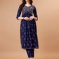 Alia Cut Embroidered & Printed Kurta With Pant & Dupatta, Multicolor - Hiral Fashion