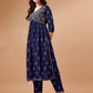 Alia Cut Embroidered & Printed Kurta With Pant & Dupatta, Multicolor - Hiral Fashion