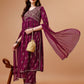 Alia Cut Embroidered & Printed Kurta With Pant & Dupatta, Multicolor - Hiral Fashion