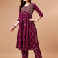 Alia Cut Embroidered & Printed Kurta With Pant & Dupatta, Multicolor - Hiral Fashion