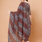 Alia Cut Embroidered & Printed Kurta With Pant & Dupatta, Multicolor - Hiral Fashion