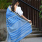 Beatitude Blue Cotton Handloom Saree