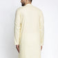 Jompers Men Lemon Yellow & White Self Design Kurta Only | Swadesiicart