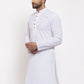 Jompers Men White Embroidered Kurta Only | Swadesiicart