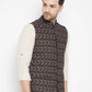 Even Apparels Black Merino Men Woven Nehru Jacket BF539 | Swadesiicart