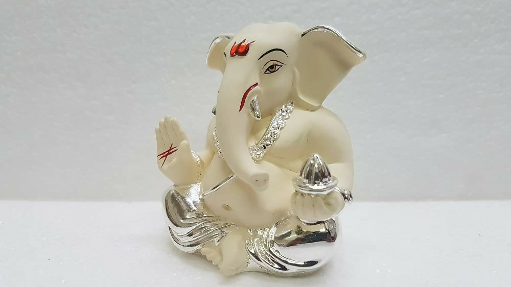 Gold Art India Ceramic Ganesh Idol - Swadesiicart