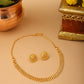 Ruby Raang Golden Necklace with Studs | Swadesiicart