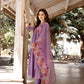 Alia Cut Hand Embroidered & Floral Embroidered Kurta With Pant & Organza Embroidered Dupatta Luxury Premium, Lavender - Hiral Fashion