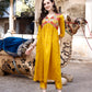 Alia Cut Hand Embroidered & Floral Embroidered Kurta With Pant & Organza Embroidered Dupatta Luxury Premium, Mustard - Hiral Fashion