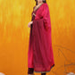 Alia Cut Embroidered Silk Blend Kurta With Pant & Dupatta, Wine - Hiral Fashion
