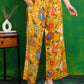 Botanical Printed Co Ords Set, Yellow - Hiral Fashion