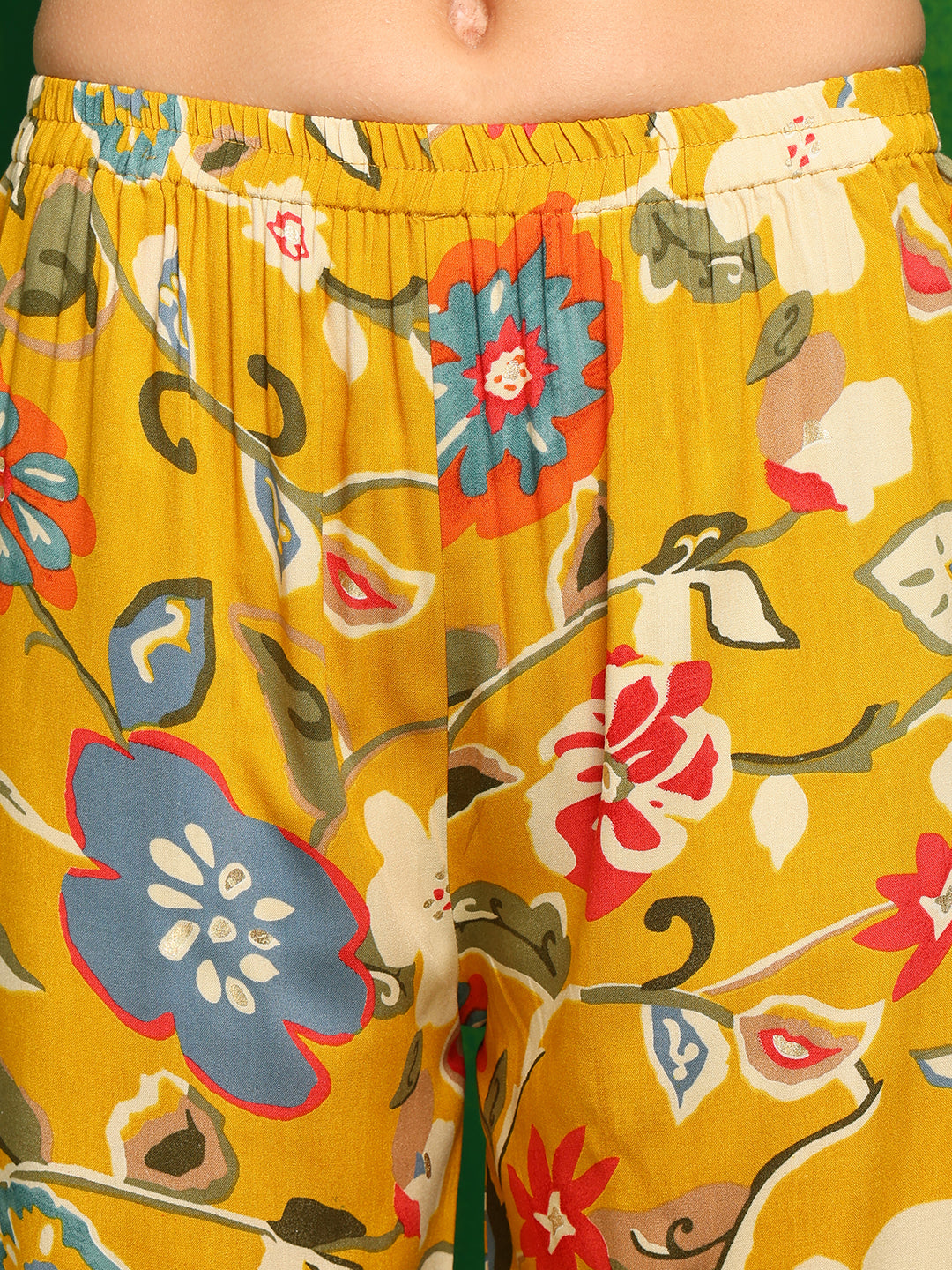 Botanical Printed Co Ords Set, Yellow - Hiral Fashion