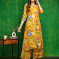 Botanical Printed Co Ords Set, Yellow - Hiral Fashion